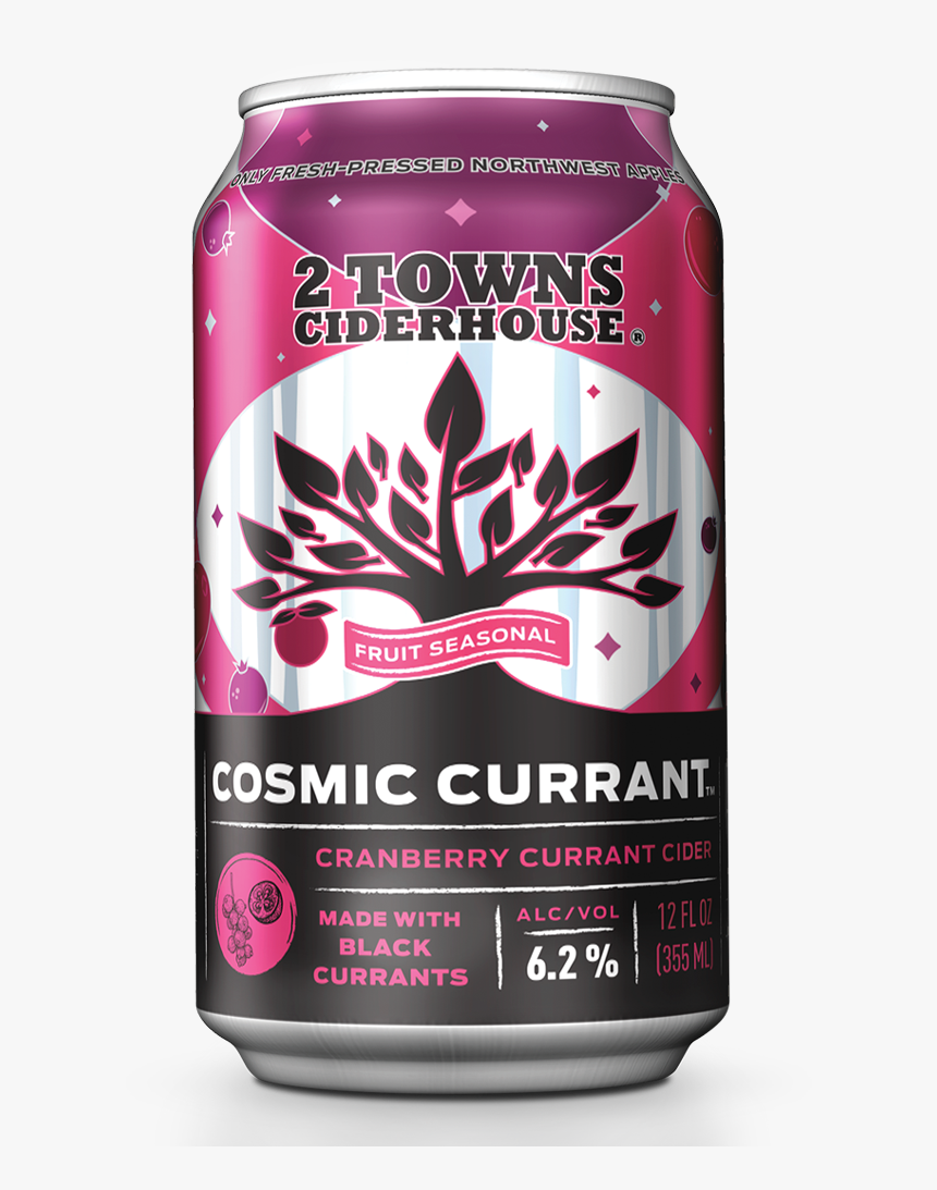 Cosmic-currant Can - 2 Towns Ciderhouse Cosmic Currant, HD Png Download