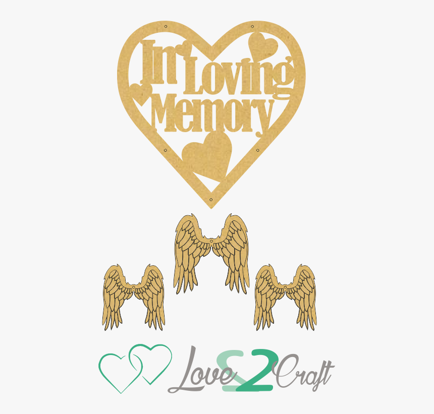 In Loving Memory Heart Shaped Dream Catcher With Wings - Heart, HD Png Download