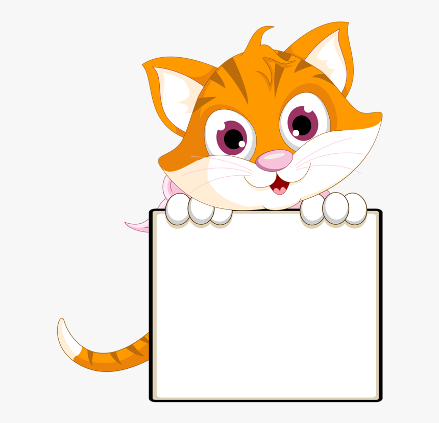 Kitty Clipart Farm Cat - Kitty Cat Cat Borders, HD Png Download
