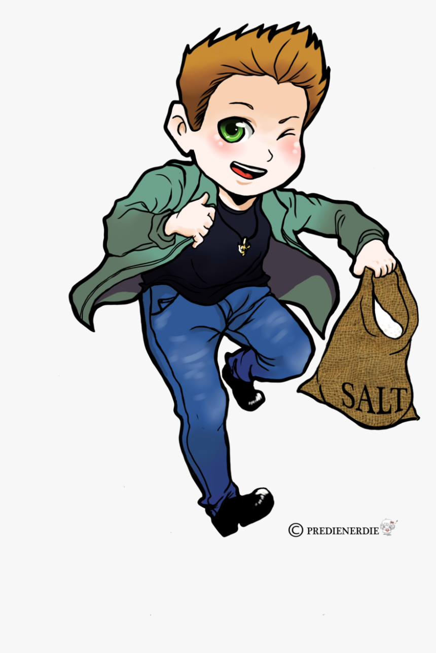 So Lately Drawing Supernatural All In My Sketchbook - Dean Winchester Fanart Chibi, HD Png Download