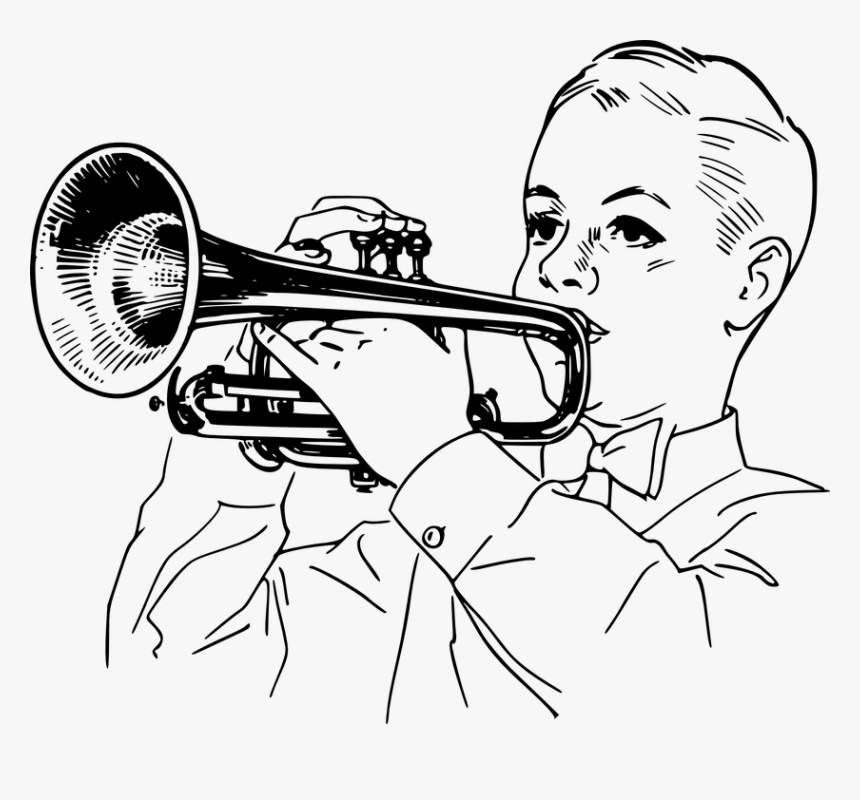 Musician Clipart Black And White, HD Png Download