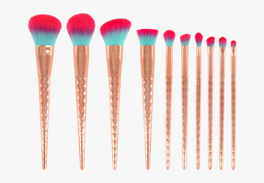 Rose Gold Makeup Brush Png - Makeup Brushes, Transparent Png