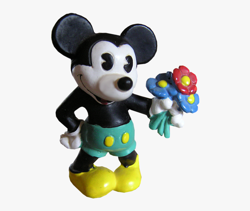 Micky Maus Mit Blumen, HD Png Download