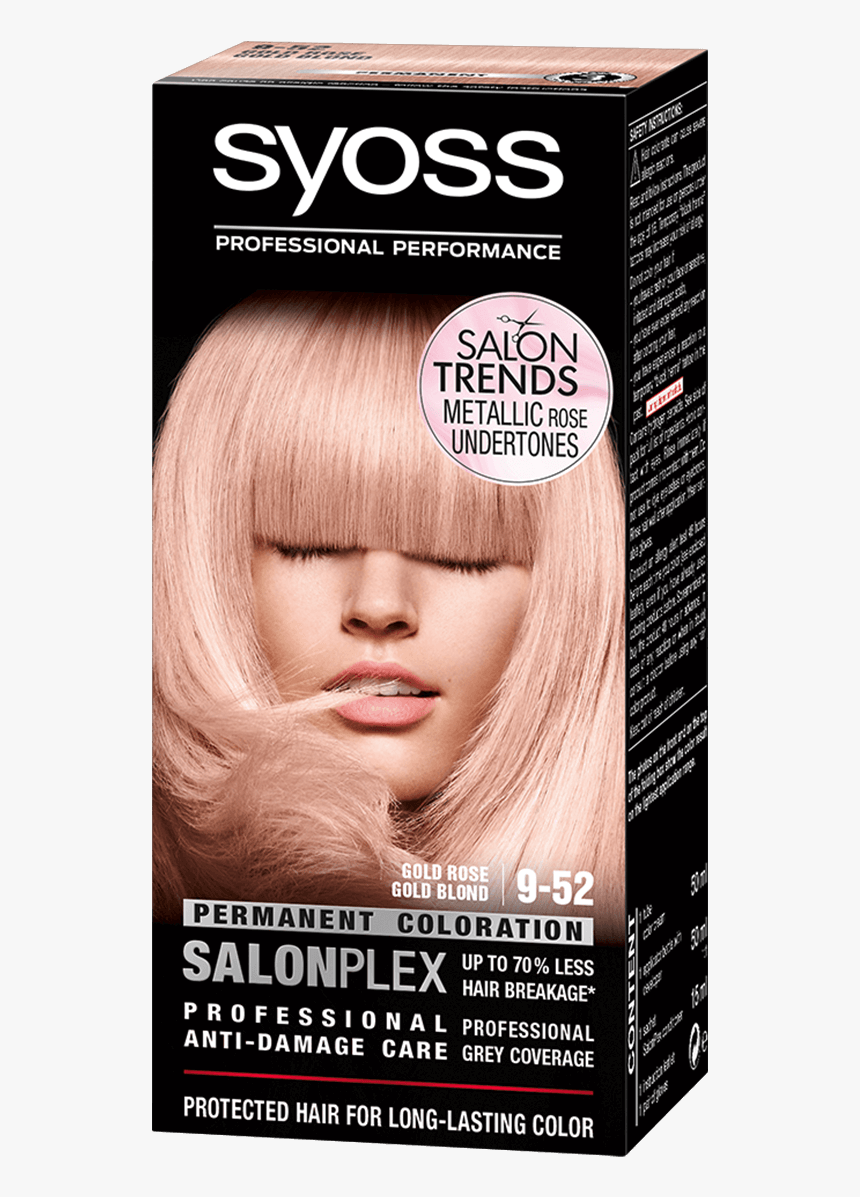 Syoss Com Color Salonplex Salontrends 9 52 Gold Rose - Краска Для Волос Розовое Золото, HD Png Download