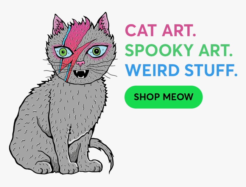 Dav#bowie Cat Home Art - White Stuff Clothing, HD Png Download