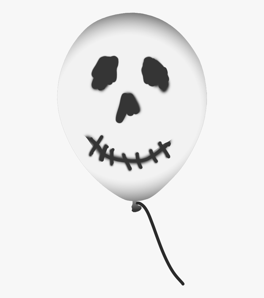 Grey Halloween Ballloon Clipart - Smile, HD Png Download