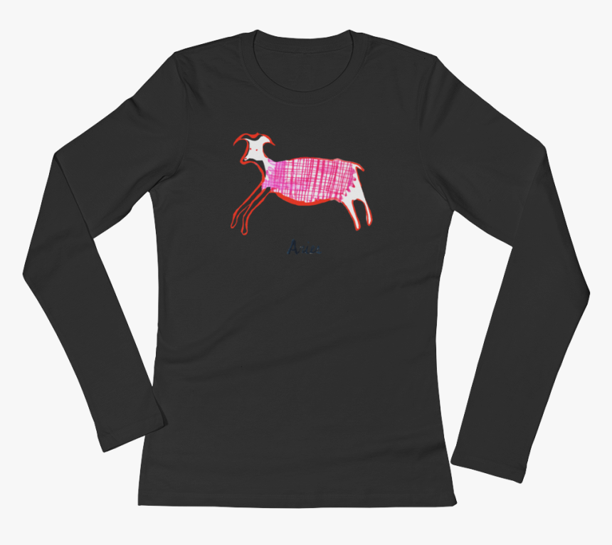 Aries Tshirt Printfile Front Mockup Flat Front Black - Breast Cancer Survivor Long Sleeve Shirts, HD Png Download