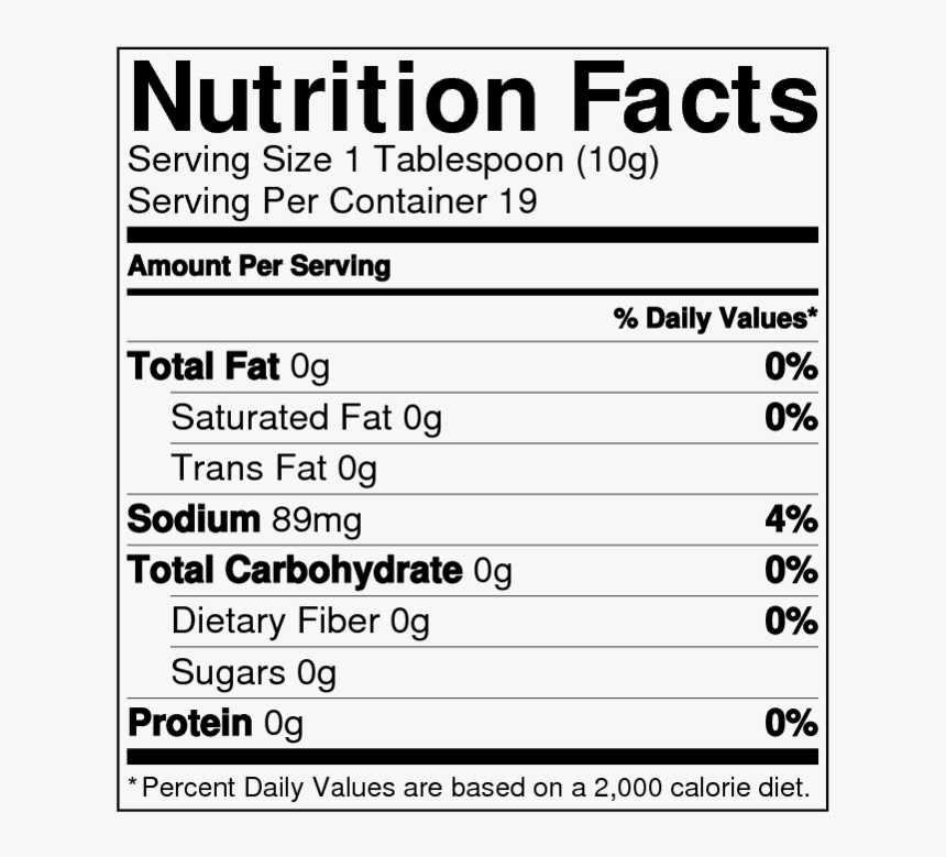 Traditional Chimichurri Nutrition Facts - Nutrition Facts, HD Png Download