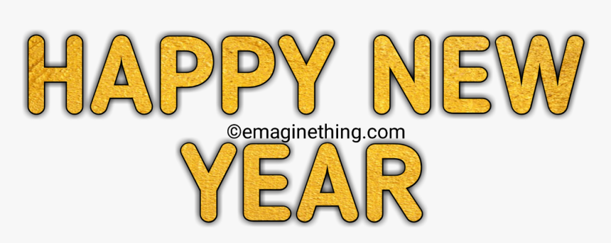 Happy New Year Text Png 2019-whatsapp Sticker,download - Orange, Transparent Png