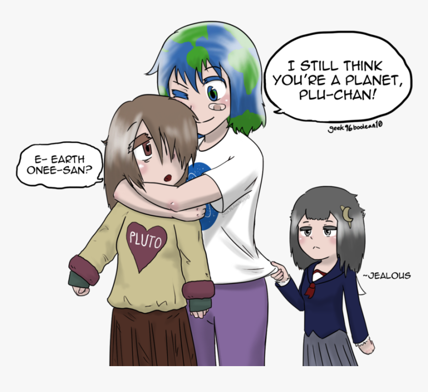 Earth-chan X Pluto - Earth Chan X Pluto Chan, HD Png Download