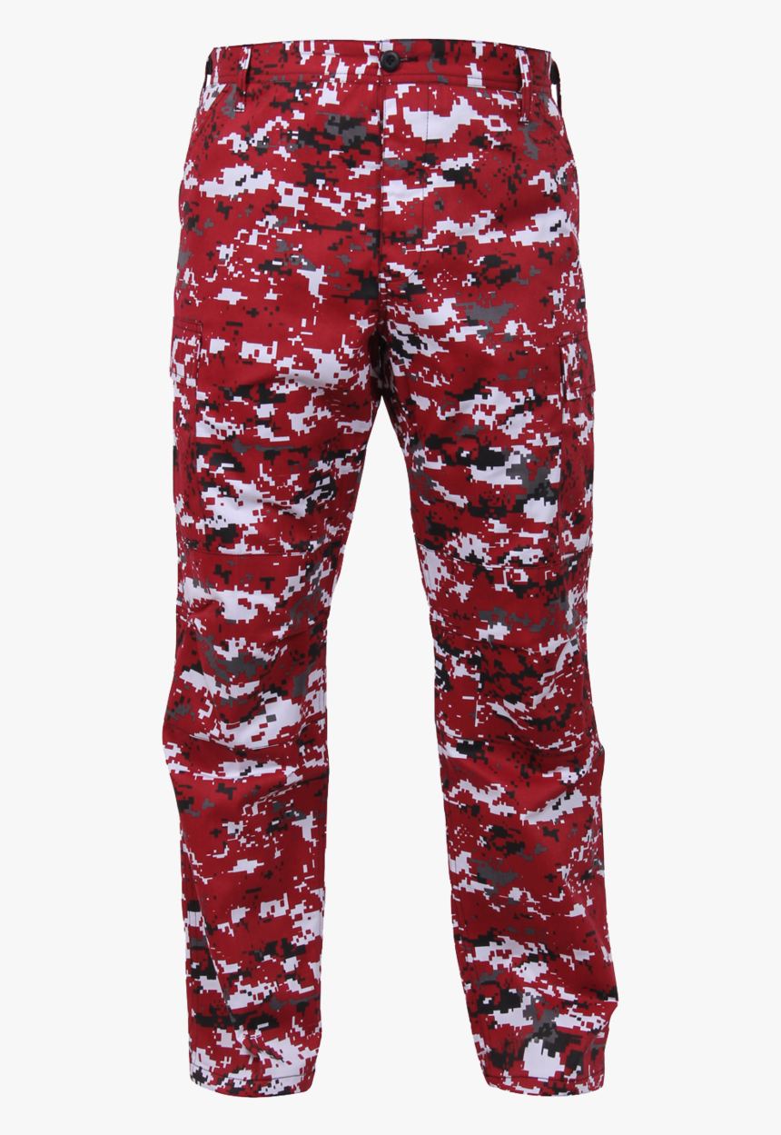 Red Digital Camo Pants, HD Png Download