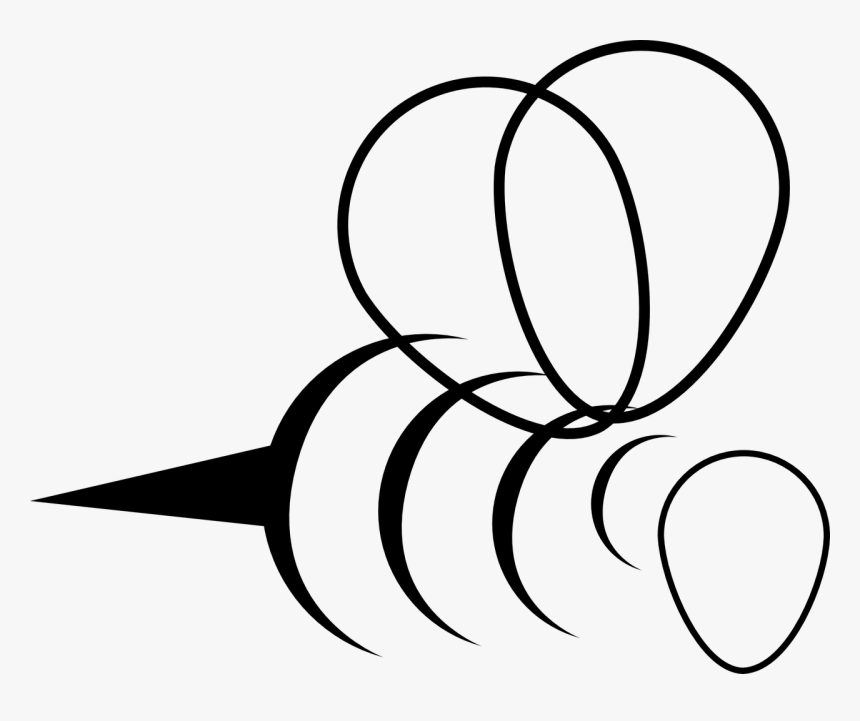 Bee Line Art Png, Transparent Png