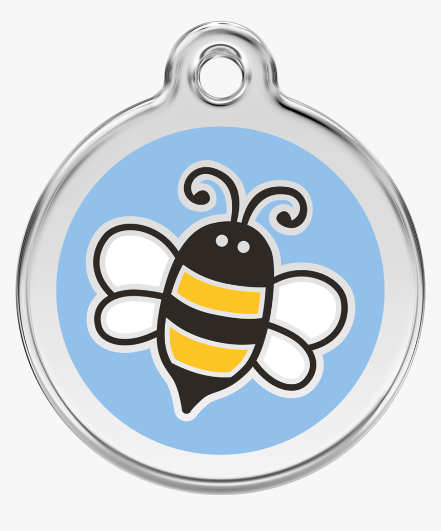 Red Dingo Stainless Steel & Enamel Bumble Bee Dog Id - Medaille Abeille Pour Chienne, HD Png Download