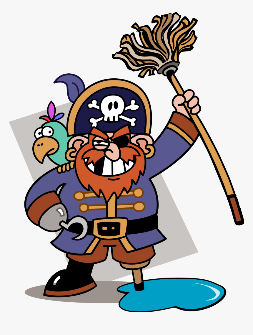 Pirate With A Mop, HD Png Download