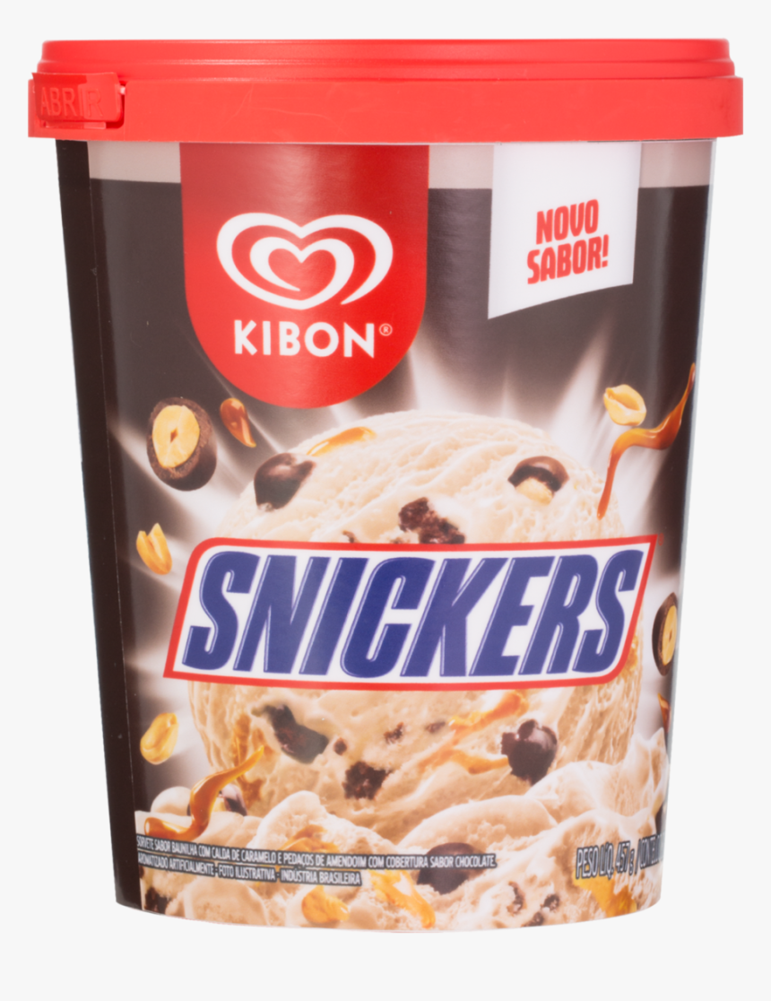 Snickers , Png Download - Sorvete Kibon Snickers, Transparent Png