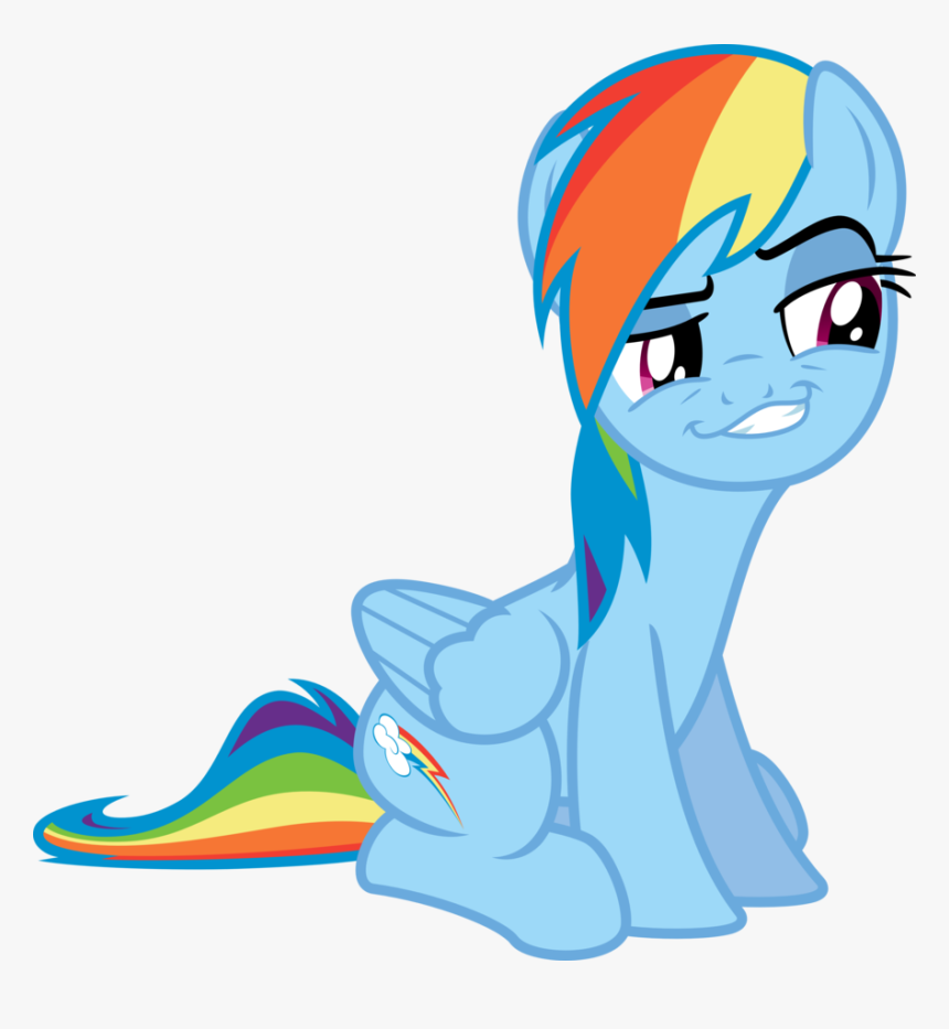 Rainbow Dash Smile Png Banner Black And White Library - Transparent Background Rainbow Dash, Png Download