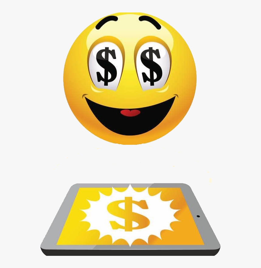 Emoji - Dolares - Smiley With Dollar Sign Eyes, HD Png Download
