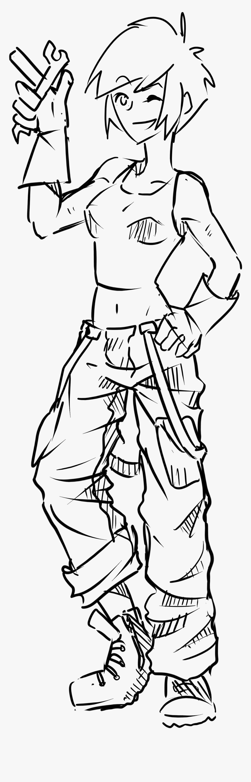 Mechanic Sister - Line Art, HD Png Download