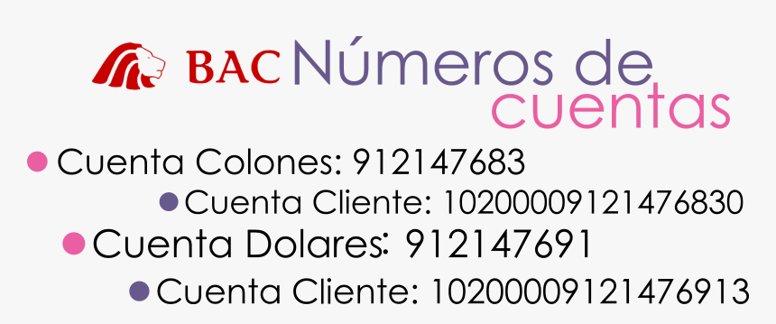 Numeros De Cuentas - Banco De América Central, HD Png Download