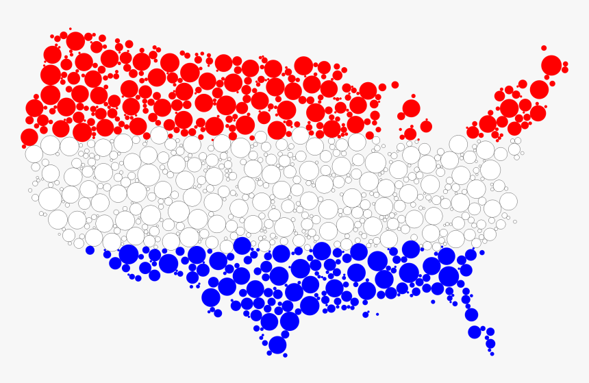 United States Flag Map Circles With Strokes Clip Arts - Portable Network Graphics, HD Png Download