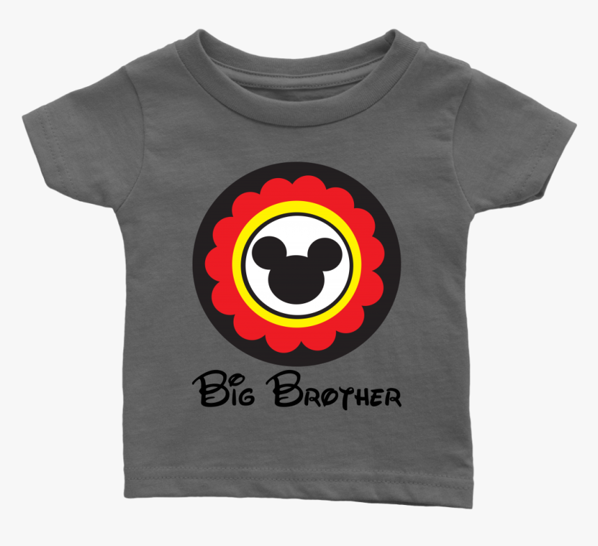 Mickey Mouse Inspired Big Brother Infant T-shirt - Smiley, HD Png Download