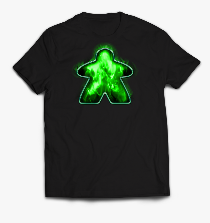 Green Fire Meeple - T-shirt, HD Png Download