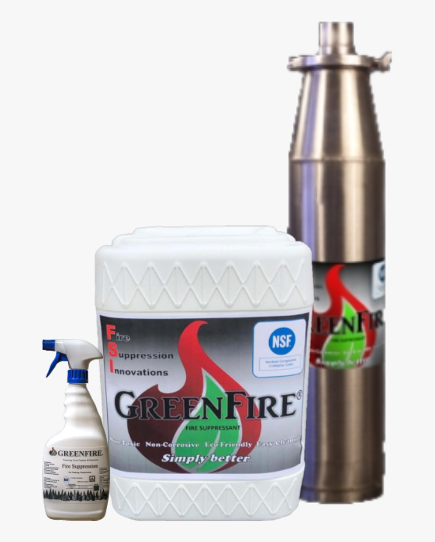 Green Fire 2png - Water Bottle, Transparent Png