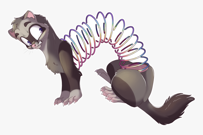 Slinky Ferret - Illustration, HD Png Download