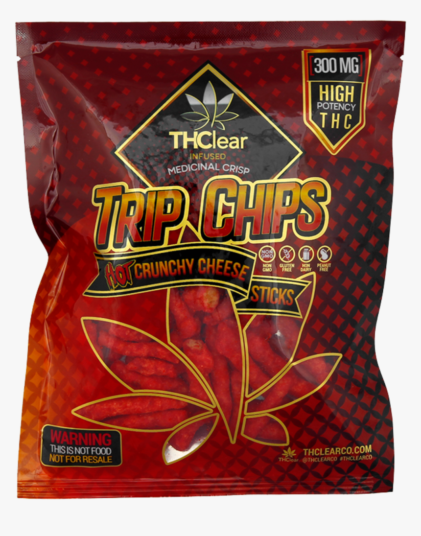 Thclear Edibles Snack Foods Hot Crunchy Cheese Sticks - Thclear Trip Chips, HD Png Download