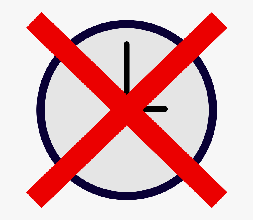 Alarm Clock Crossed Out, HD Png Download