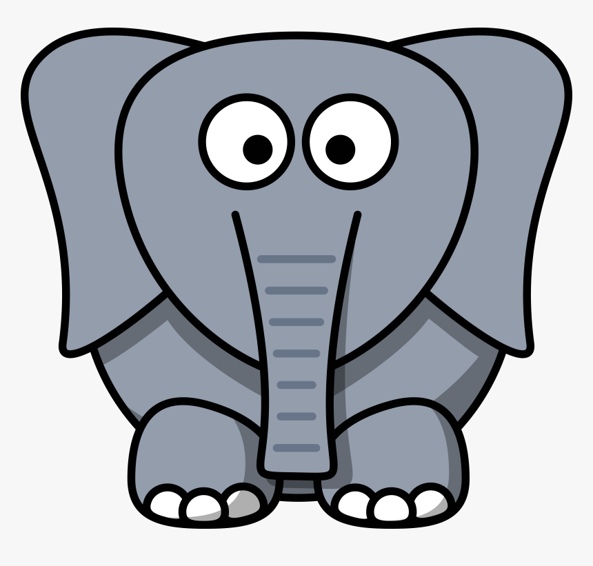 Cartoon Big Image Png - Cartoon Elephant Front View, Transparent Png