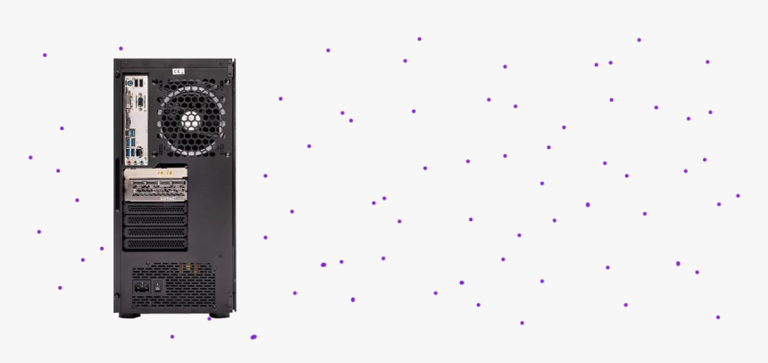 The Rear Panel Of The Desktop Shows All Connectors - Personal Computer Hardware, HD Png Download