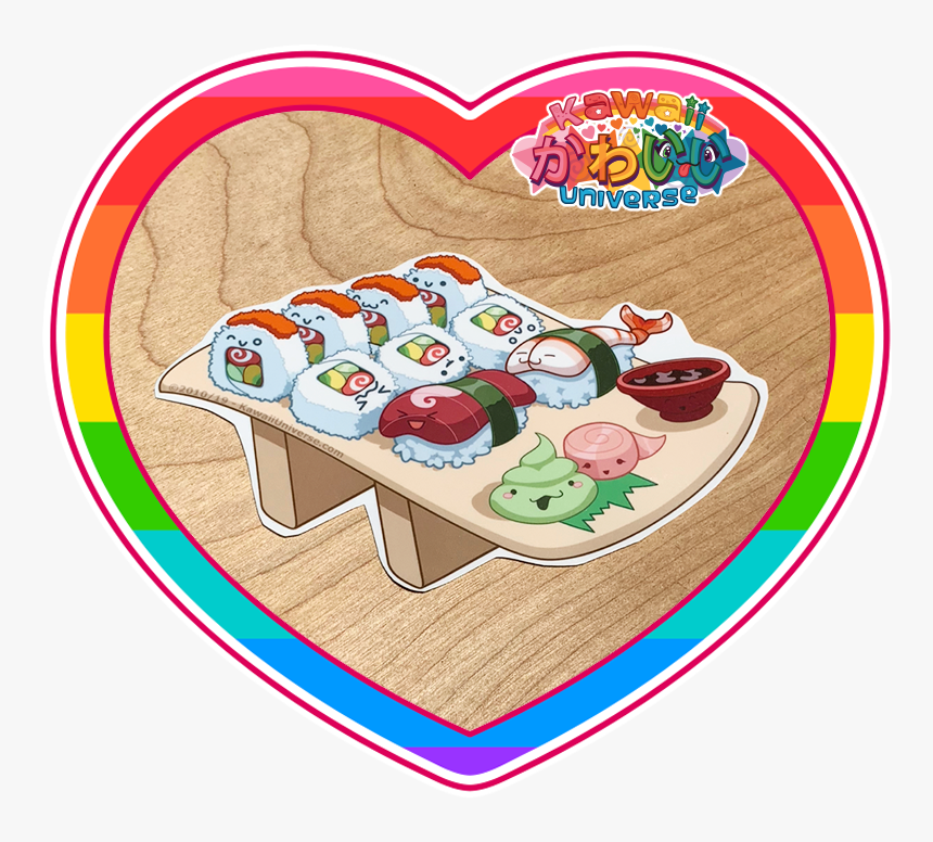 Kawaii Universe Cute Sushi N Nirigi Platter Sticker, HD Png Download