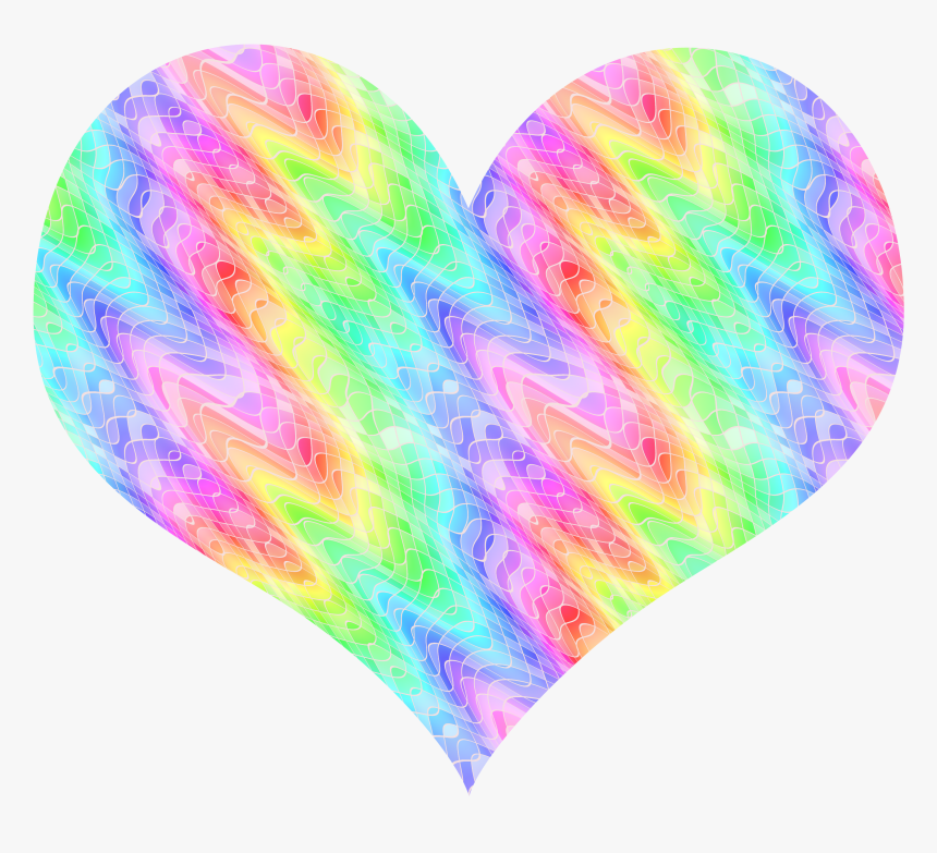 Purple Fire Png - Rainbow Sparkly Love Heart, Transparent Png