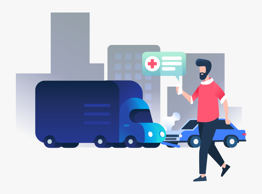 Person Calling Ambulance At A Car Crash Scene - Don T Tell Dad About My Accident, HD Png Download