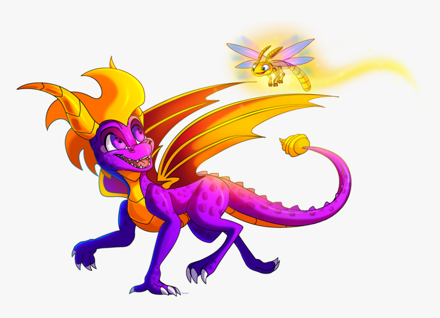 Spyro And Sparx Fan Art, HD Png Download