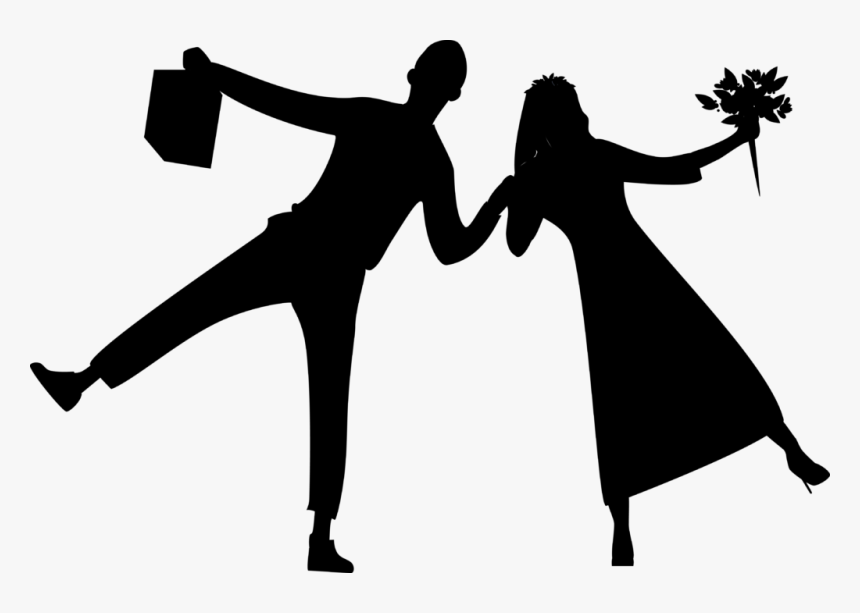Clip Art Silhouette Portable Network Graphics Bridegroom - 결혼 Png, Transparent Png