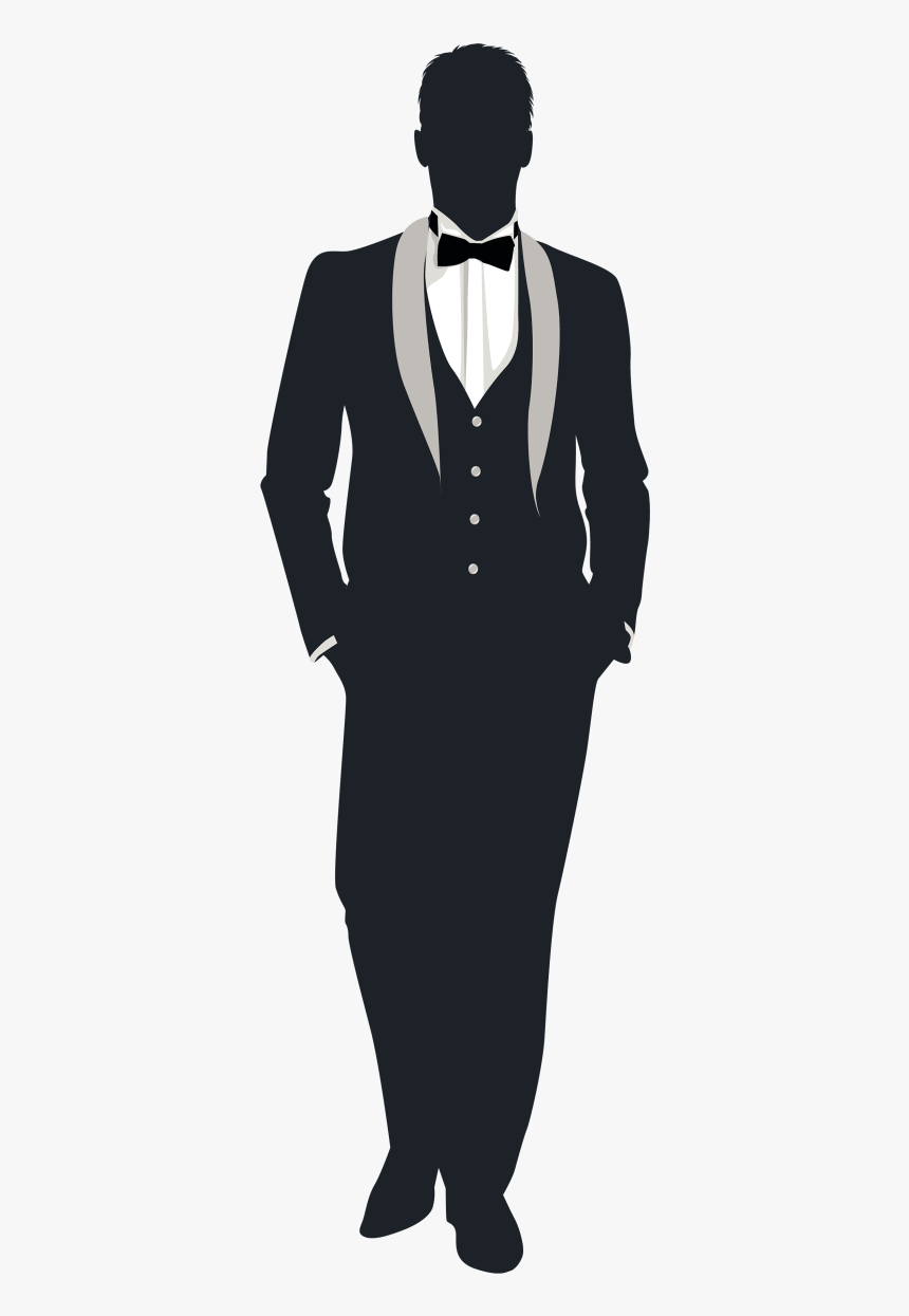 Groom Silhouette 
								 Title Groom Silhouette - Groom Silhouette Clip Art, HD Png Download