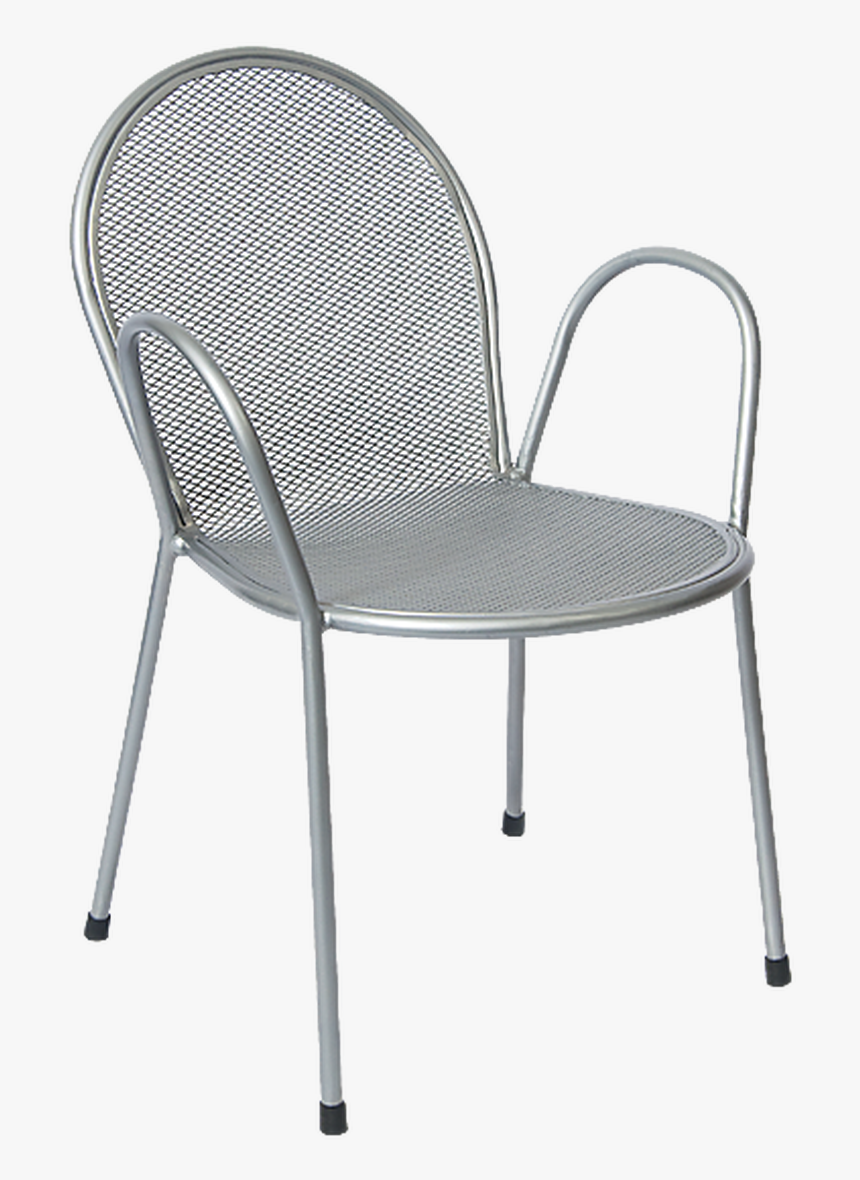 This Outdoor Chair Features A Powder-coated Metal Frame - Chair, HD Png Download