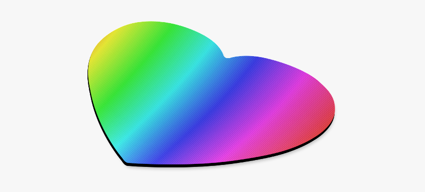 Crayon Box Ombre Rainbow Heart-shaped Mousepad - Heart, HD Png Download
