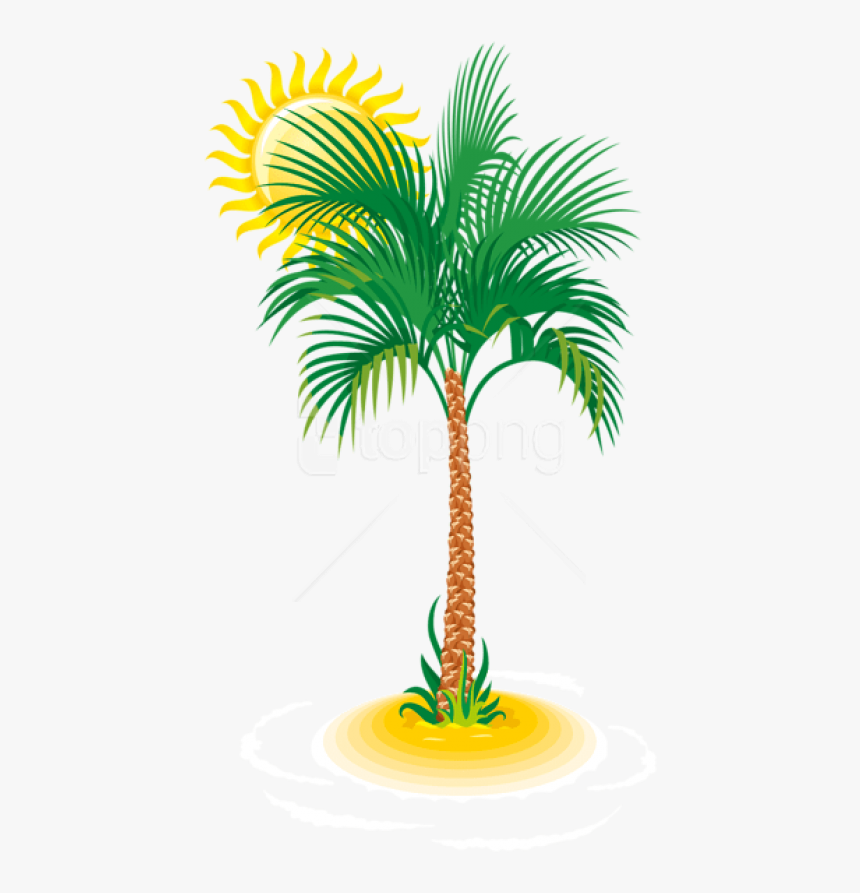 Free Png Download Palm And Sun Clipart Png Photo Png - Tree Vector, Transparent Png