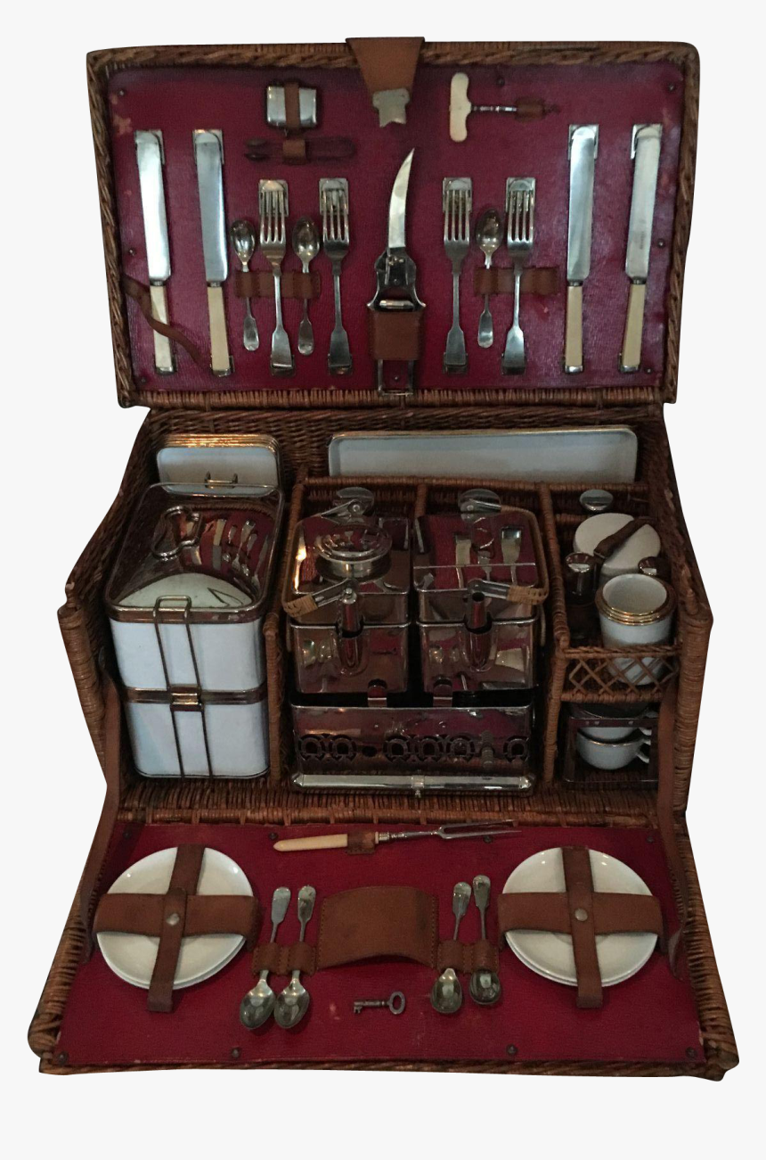 Vintage Picnic Basket - Vintage Thermos Picnic Case, HD Png Download