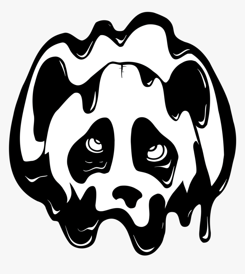 Melting Panda Face, Hd Png Download , Png Download, Transparent Png