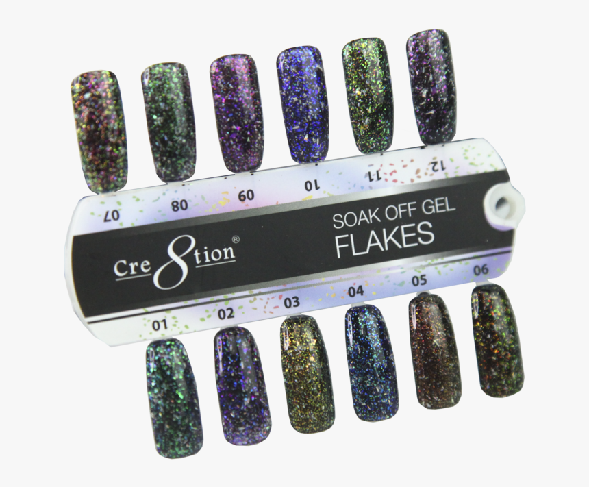 Flakes Gel Color Chart - Nail Polish, HD Png Download