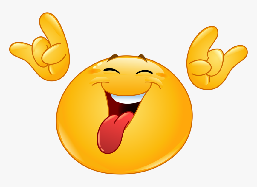 Exercising Clipart Emoticon - Rock On Smiley, HD Png Download