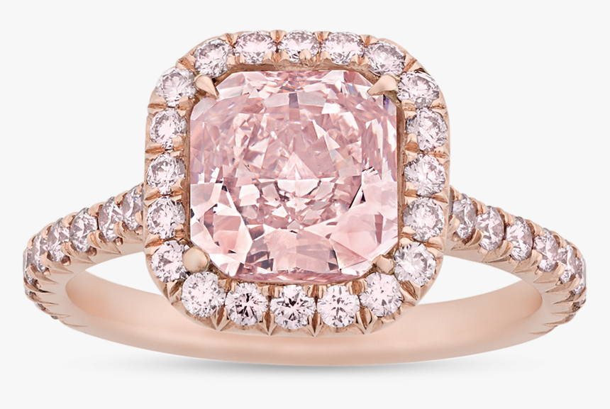 Natural Fancy Pink Diamond Ring, - Fancy Pink Diamond Rings, HD Png Download