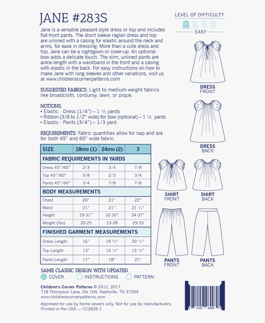 Bishop Smocked Dress Measurements, HD Png Download
