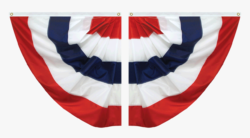Patriotic Striped Half Fan Set - American Flag Semi Circle, HD Png Download