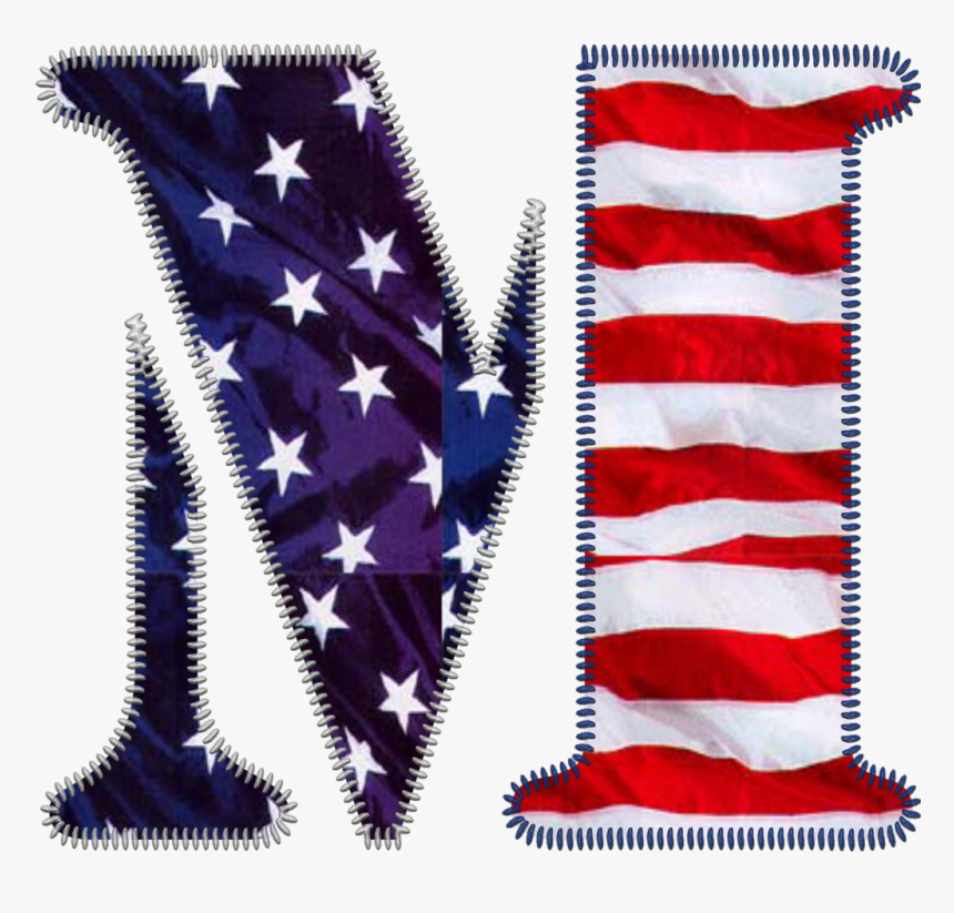 Patriotic Letter M Beautiful Lettering, Letters And - American Flag Letter E, HD Png Download