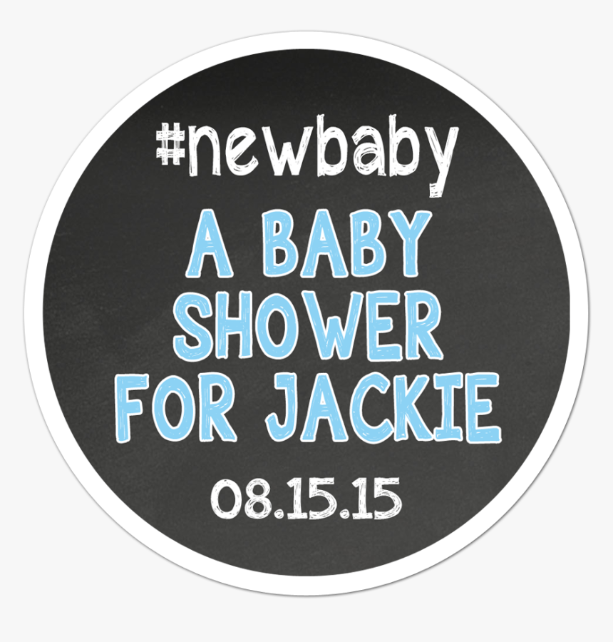 #baby Shower Chalkboard Style Background Personalized - Circle, HD Png Download
